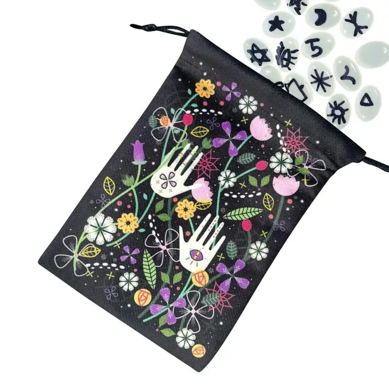 

Tarot Card Bag Tarot Cards & Dice Drawstring Bag Composite Fleece Jewelry Pouches For D&DAccessories Magic