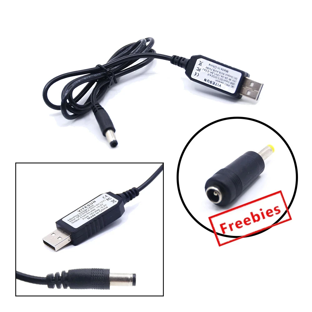 

QC 3.0 Adjustable Voltage Step Up 5.5x2.5mm 5V-12V USB Cable Power Boost Line For WiFi Router LED Strip 12V Device