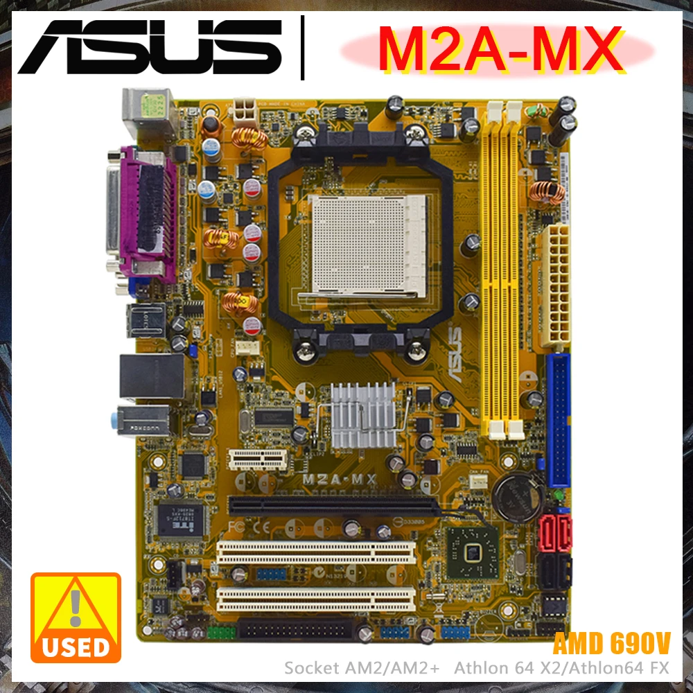 ASUS M2A-MX Motherboard Socket AM2/AM2+ Supports Athlon 64 X2/Athlon 64 FX/Athlon 64/Sempron processor Support Dual Channel DDR2