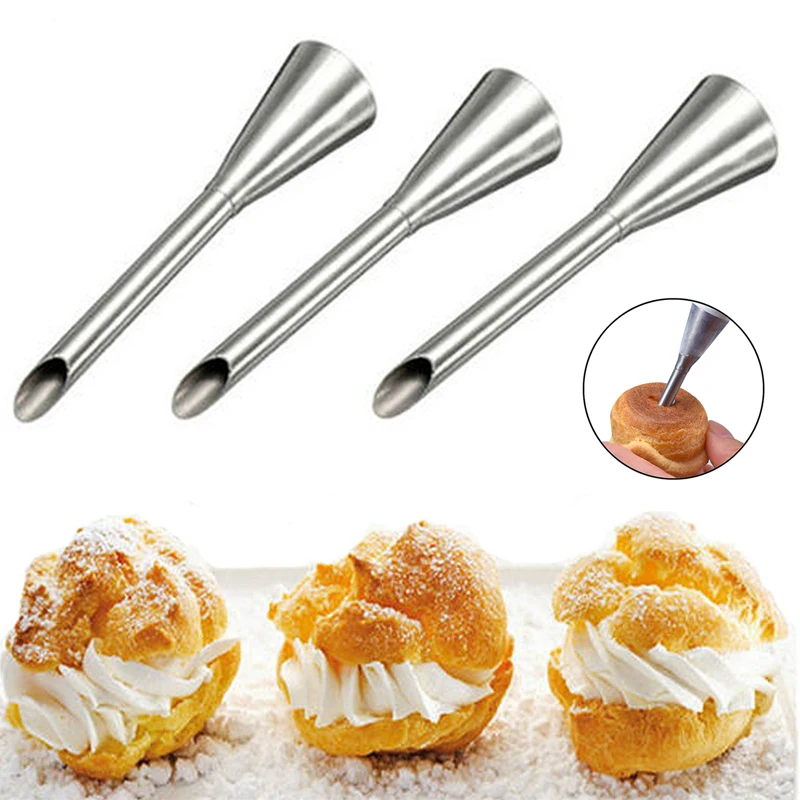 

Reusable Convenient Pastry Tool New Fashion Cream Icing Piping Nozzle Tip Stainless Steel Cupcake Puffs Tools Puff Nozzle Tip