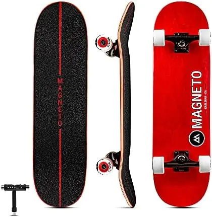 

Skateboards | Fully Assembled Complete 31" x 8.5" Standard Size | 7 Layer Canadian Maple Deck | Designed for All Types o Heelys