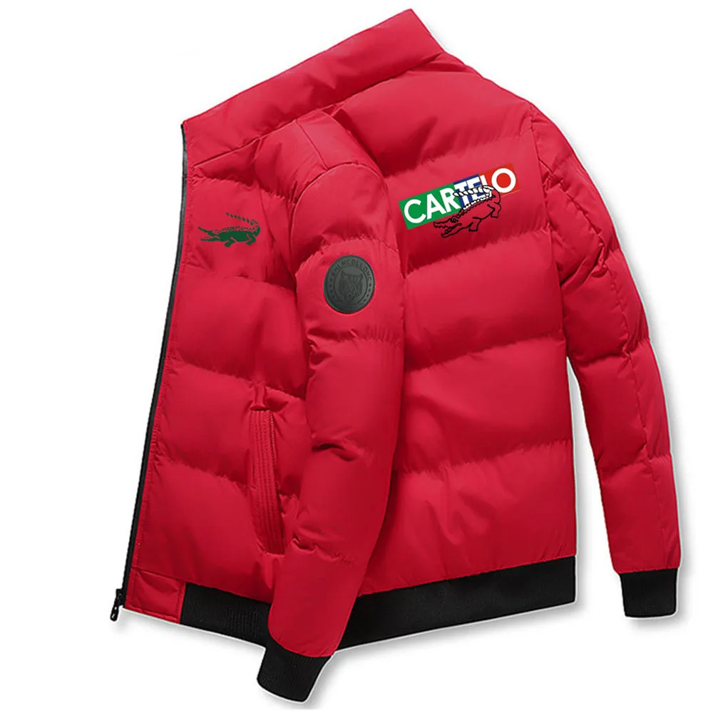 Hot Cartelo Winter Men's Warm Packable Jacket Lightweight Men's Down Filled Bubble Ski Jacket Quilted Thicker Jacket