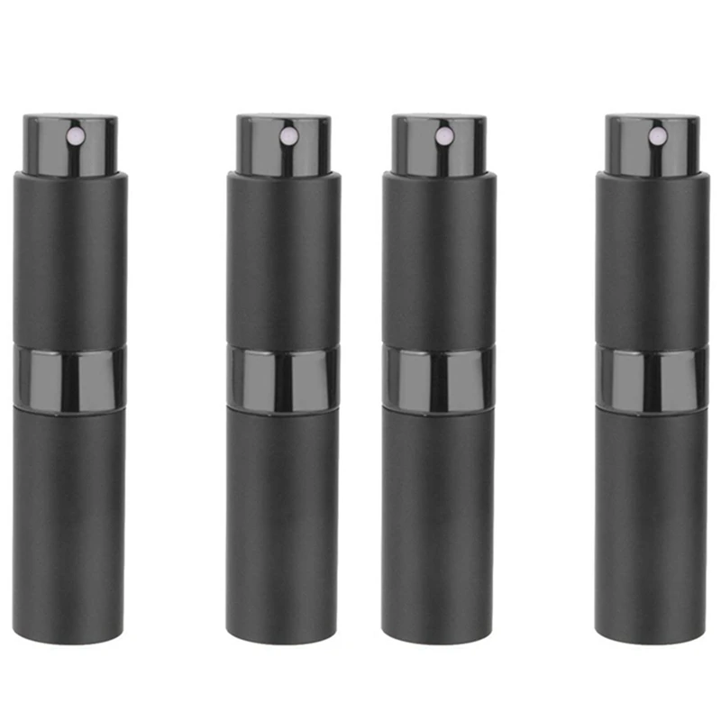 

15M Metal Aluminum Perfume Bottle Cosmetic Spray Bottle Portable Empty Bottle Travel Sub-Bottle Liner Glass 4Pcs