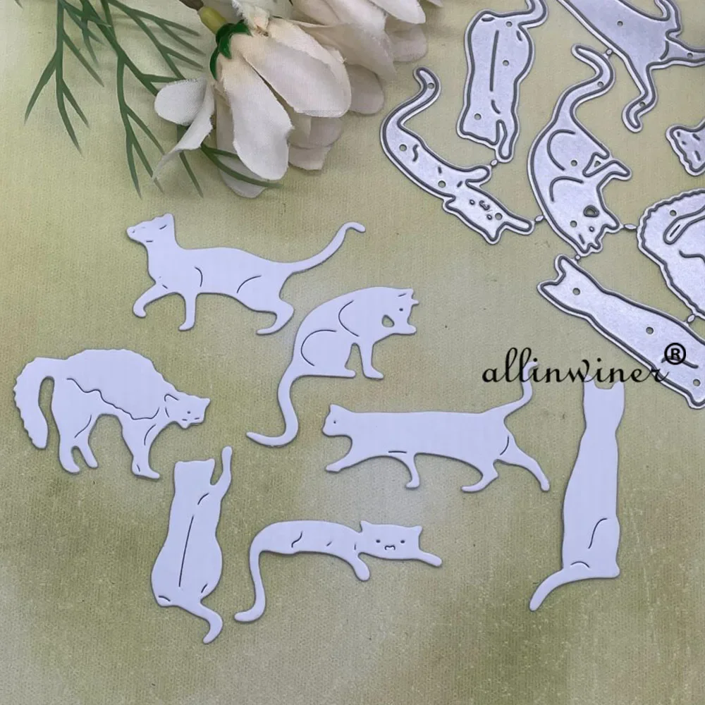 Новая серия кошек металлические штампы трафареты для DIY скрапбукинг