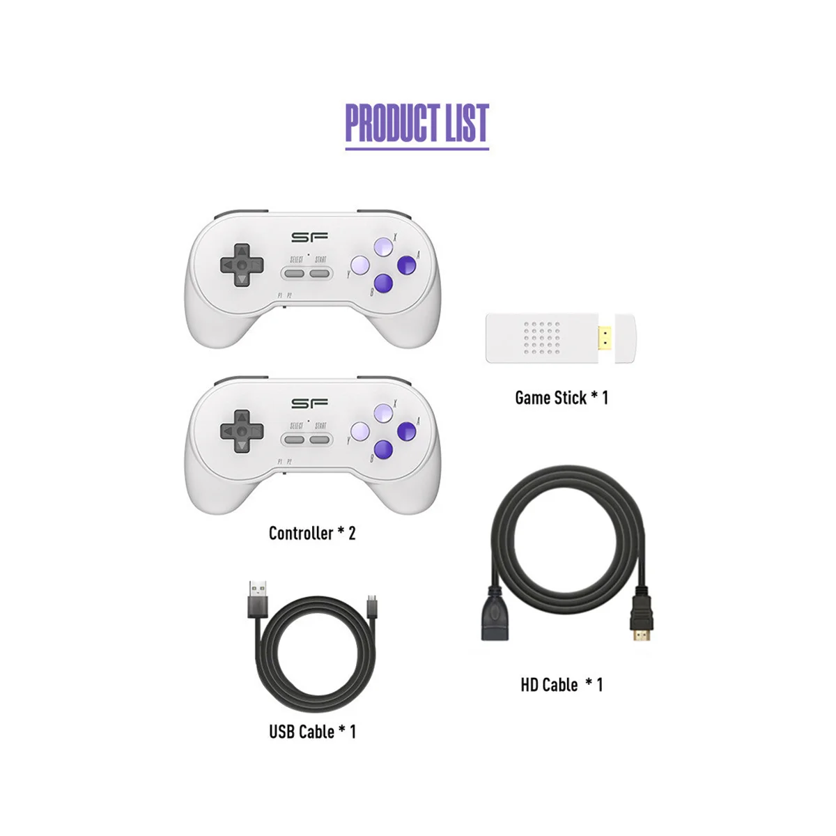 

Y2 Dual Handheld TV Video Console Build in 900 Games Portable Retro Game Stick for SFC Retro Dendy Game Console(1G)