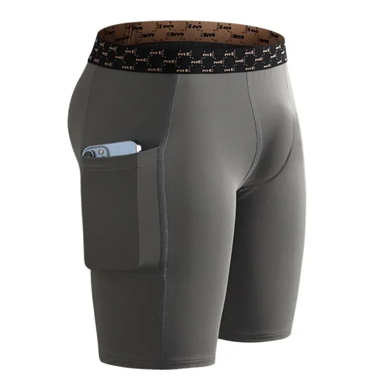 Мужские шорты-боксеры с карманами мужские спортивные трусы для бега и фитнеса