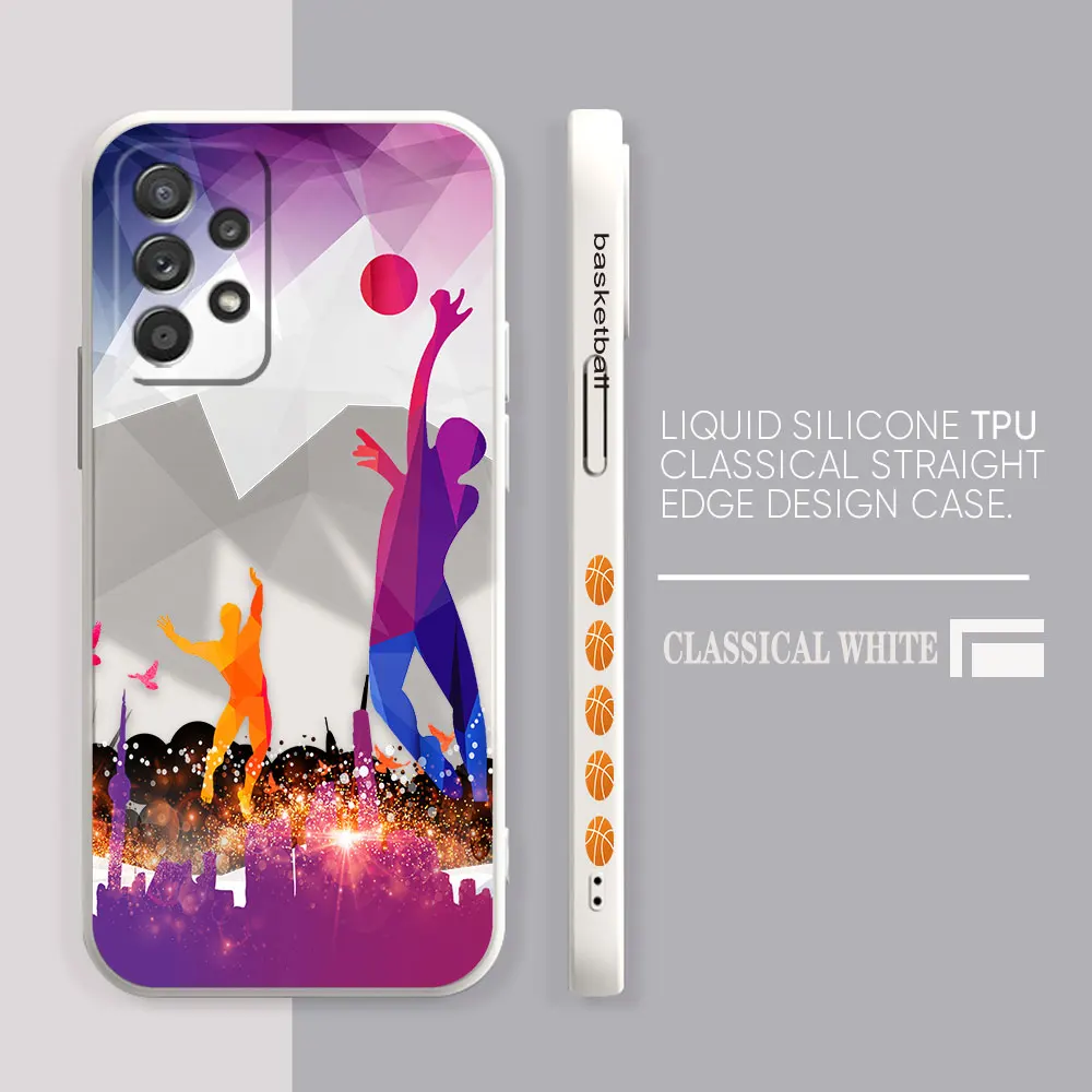 Case For Samsung Galaxy A91 A14 A73 A72 A71 A53 A52 A51 A42 A33 A32 A22 A715F A52S A22S 4G 5G Case The Art Of Painted Basketball