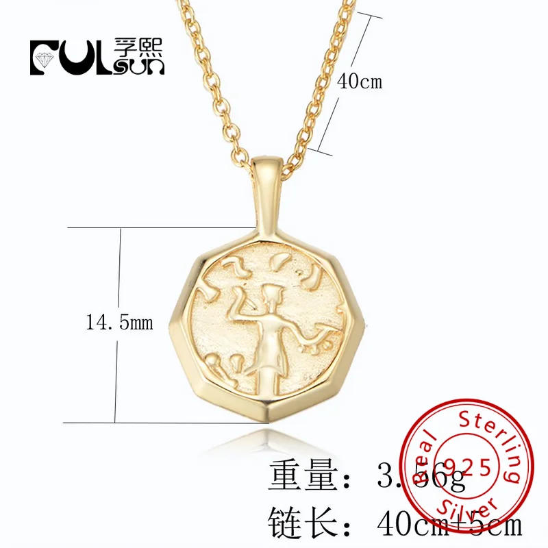 

925 Sterling Silver Jewelry Horoscope Necklace Collar Oem Odm 14K 18K Gold Plated Bijoux Collana Plata Argent wholesale