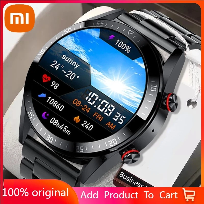 

Xiaomi 454*454 Screen Smart Watch Always Display The Time Bluetooth Call Local Music Smartwatch For Mens Android TWS Earphones