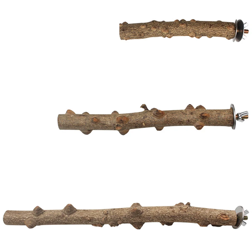 

Stand Bird Parrot Perch Pigeon Cage Wood Stick Tree Climbing Paw Grinding Standing Wooden Rod Budgie Perches Training