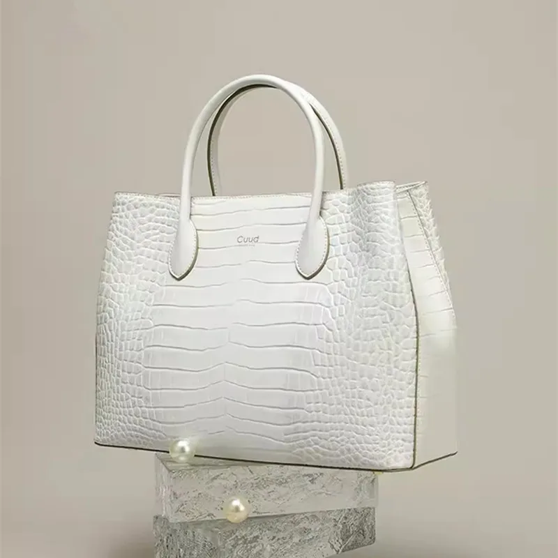 Белые женские сумки из натуральной кожи портфель роскошная модная женская сумка