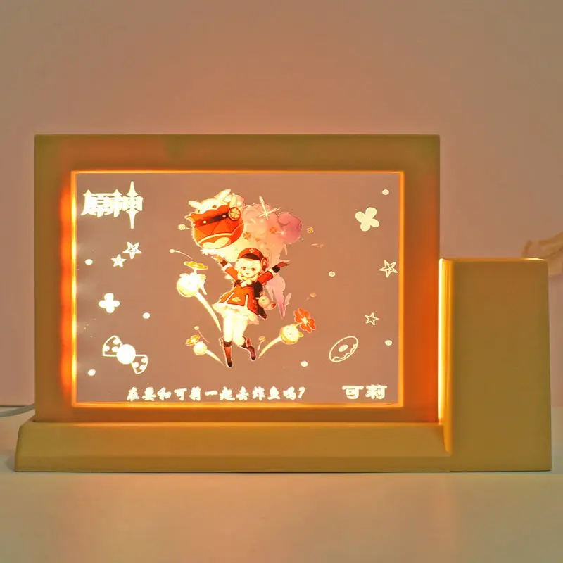 

Genshin ударный 3d ночник s ручка в стиле аниме держатель светодиодный светильник подарки акриловая настольная подвесная фигурка украшение на д...