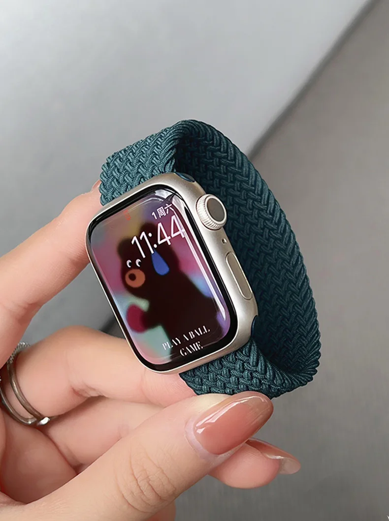 

Braided solo loop strap For Apple Watch band 49mm 44mm 45mm 41mm 40mm 38mm Nylon sport Bracelet iWatch series 8 SE 7 Ultra Strap