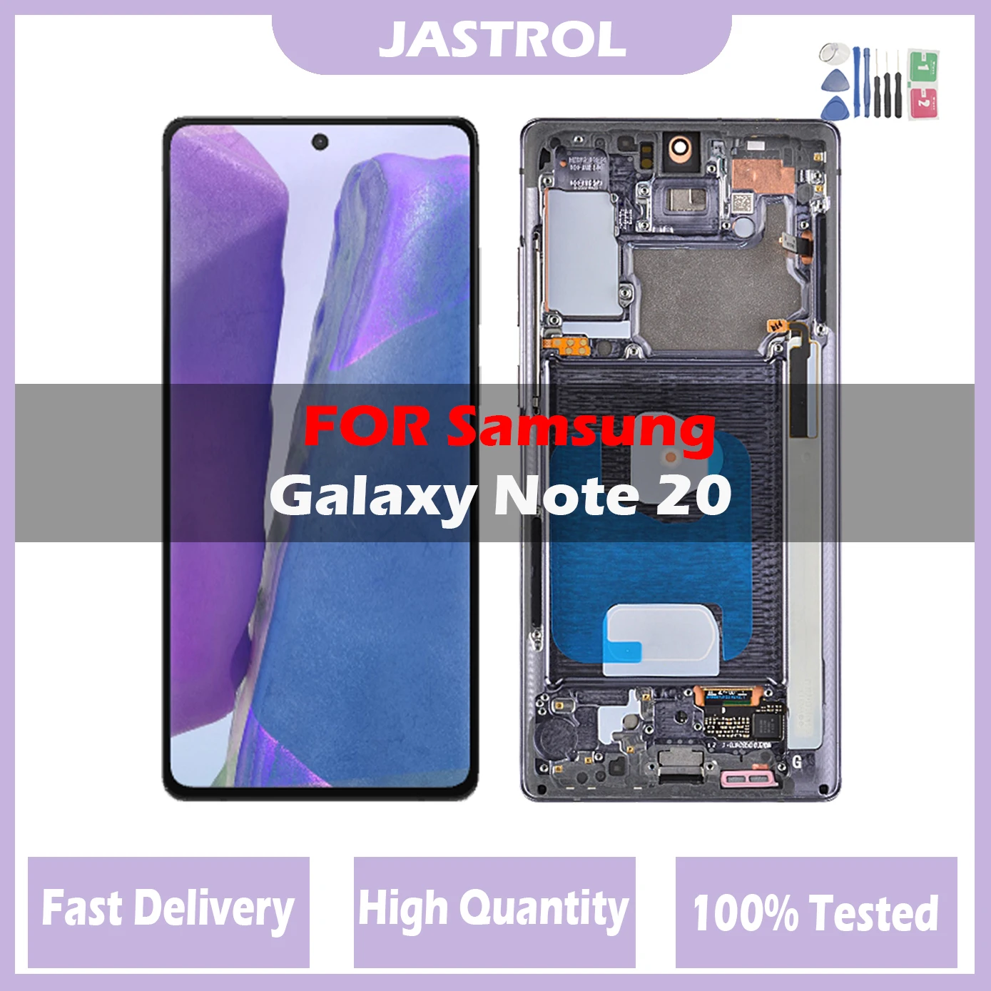 ЖК-дисплей OLED для Samsung Galaxy Note 20, ЖК-дисплей с сенсорным экраном и дигитайзером в сборе для Samsung Note20 N980 N980F с рамкой