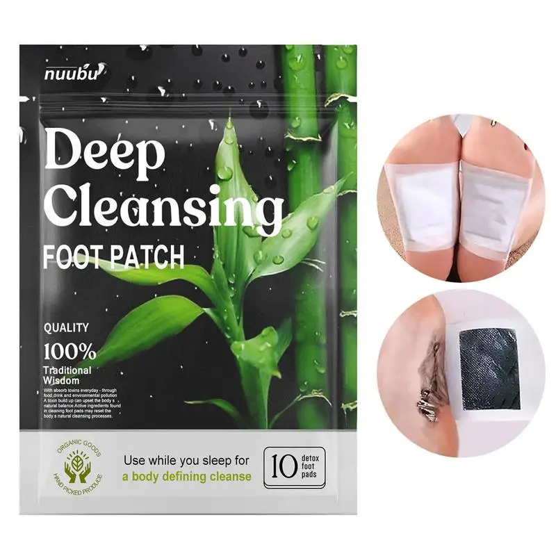 

10PCS Natural Detox Foot Patches For Stress Relief Deep Sleep Herbal Toxins Clean Body Toxins Deep Cleansing Foot Patch