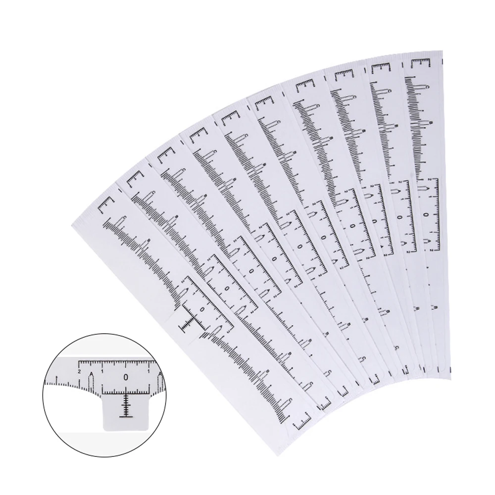 

100/50pcs Microblading Disposable Accurate Ruler Permanent Makeup Tebori Eyebrow Shaping Tools Tattoo Measurement Rulers Sticker