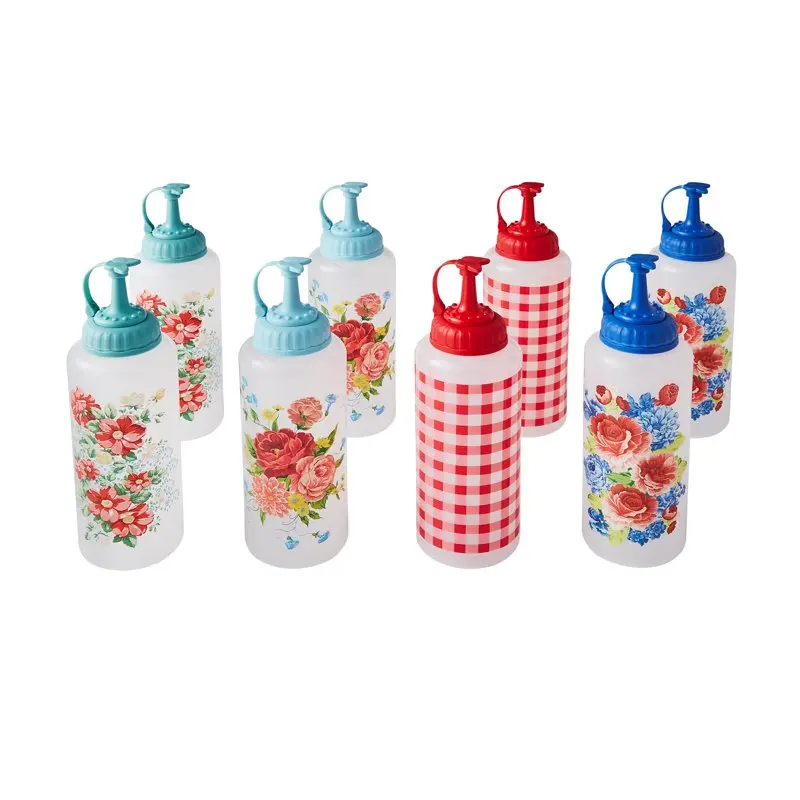 

10-oz. Soft Plastic Squeeze Dispenser Bottles, Assorted Prints
