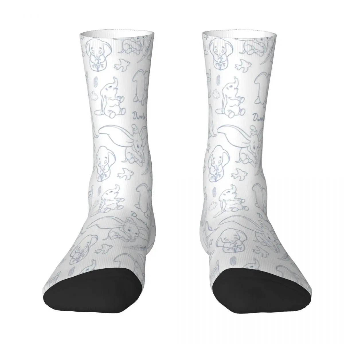 

Disney Dumbo Socks Men's Women's Polyester Cute Elephant Socks Hip Hop Spring Summer Autumn Winter Middle Tube Stockings Gift