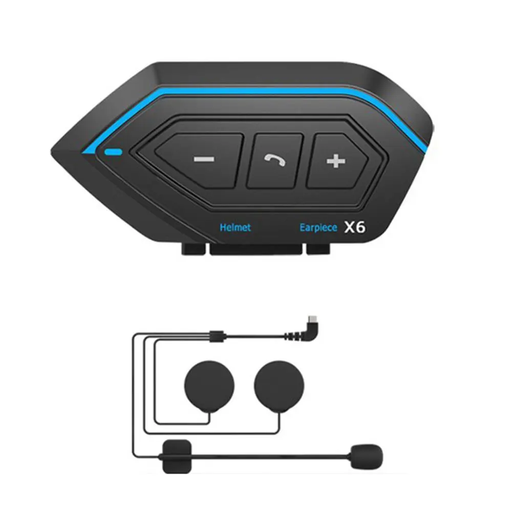 

Bluetooth-гарнитура X6 для мотоциклетного шлема, Bluetooth-гарнитура для сотового телефона 2 rider
