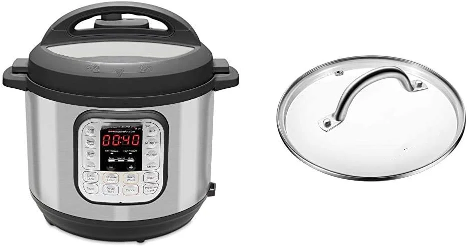

7-in-1 Pressure Cooker, Sterilizer, Slow Cooker, Rice Cooker, Steamer, Saute, Yogurt Maker, and Warmer, 8 Quart, 14 One-Touch P