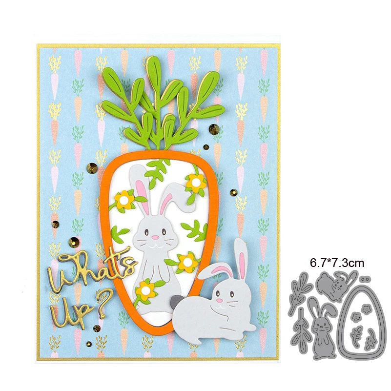 

Carrot Rabbit 2022 New Metal Cutting Dies Cut Die Decoration Scrapbook Knife Mould Blade Punch Stencils Dies