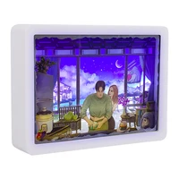 Valentines Day Shadow Box Frames Led Night Lights Pictures Print Custom Papercut Lightboxes Diy Table Lamp Gift For Girlfriend
