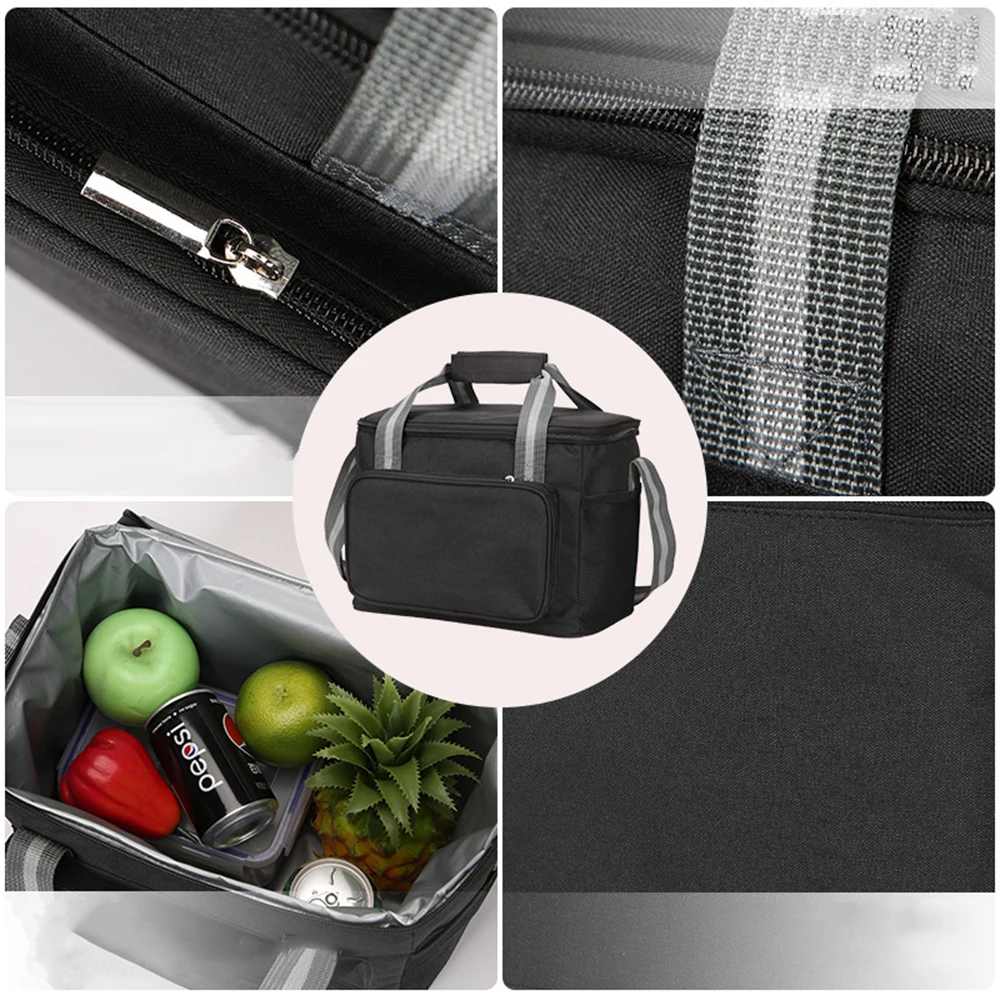 Large Lunch Bag Men Women for Work 18Can(10L) Insulated Lunch Box Cooler Bag Leakproof, Adult Lunch Box with Adjustable Shoulder