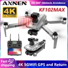 Новинка 2022, Квадрокоптер KF102MAX с GPS и HD-камерой 4k, профессиональный складной бесщеточный Квадрокоптер с функцией предотвращения препятствий на 360 