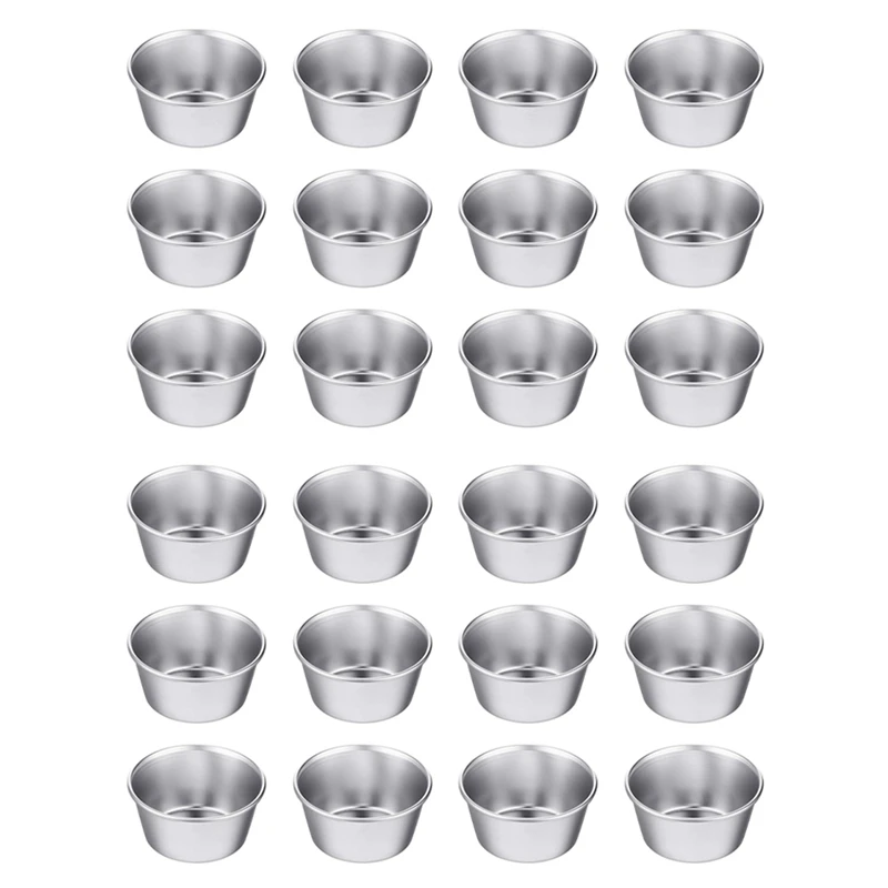 

24 Pieces Individual Molds Pudding Molds Cups Mini Chocolate Molten Pans Non-Stick Cupcake Cake Cookie Pudding Mold