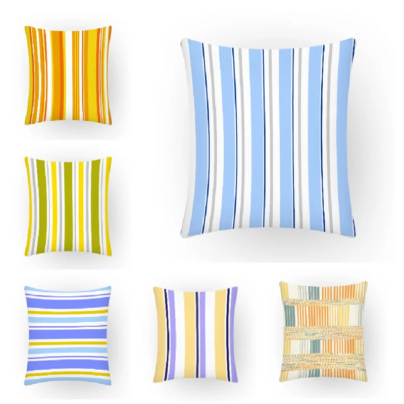 Бархатный Чехол в полоску для дивана