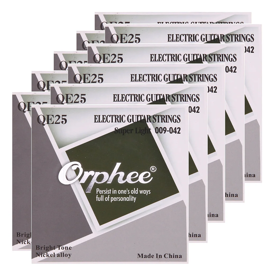 Orphee 10 комплектов профессиональных гитарных струн QE25 замена для электрогитары с