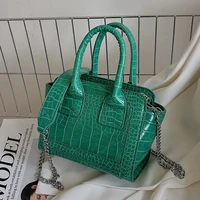 chain crocodile pattern crossbody messenger bag womens shoulder bags 2022 fashion pu leather brand deginer female handbag totes