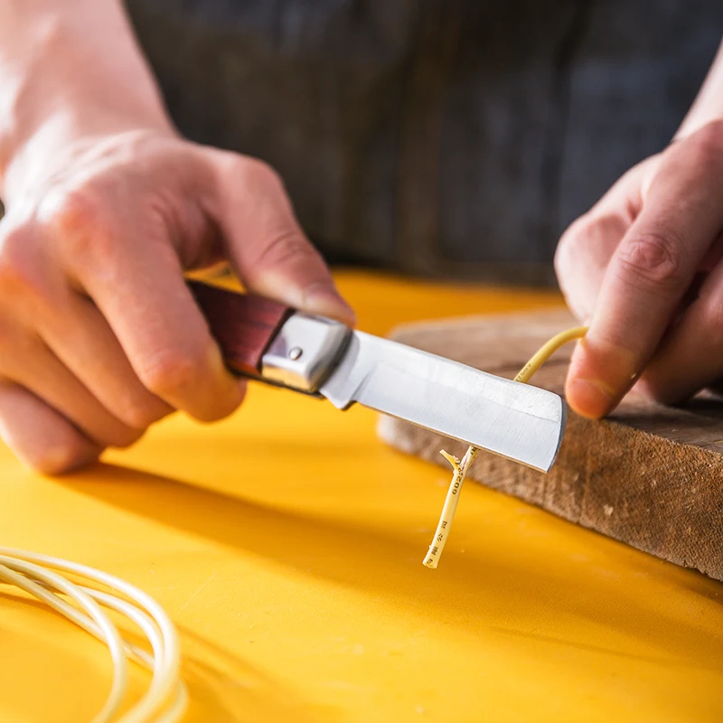 1 шт. нож электрика 3Cr1 3 Нержавеющая сталь режущая головка деревянная ручка