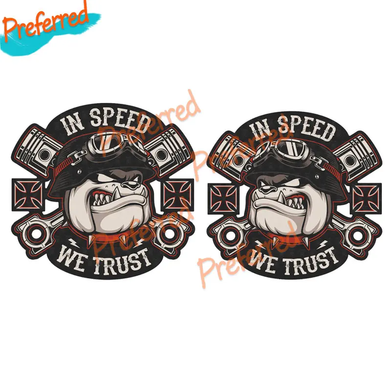 

High Quality Decals Cool Old School Biker In Speed We Trust Badge Brand Car Stickers Car Decor Motocross Laptop Vinyl Decals