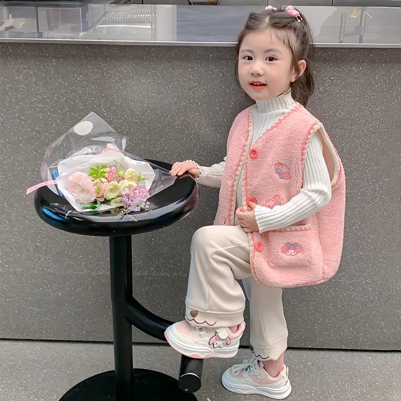 Жилет Sanrios для девочек Kuromi детский осенне-зимний мультяшный аниме-фигурка Kawaii