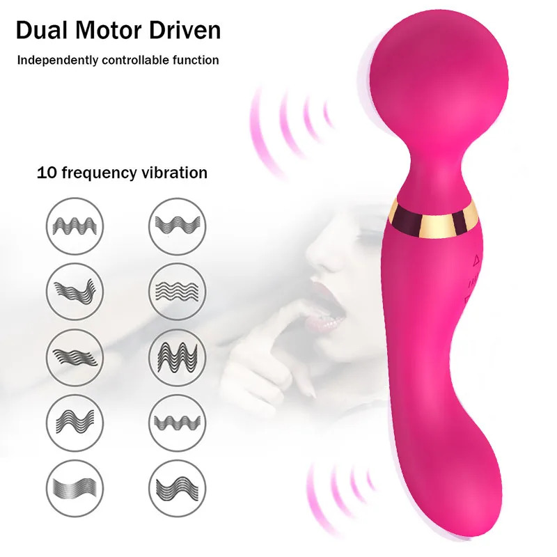 AV Shocking Vibrator for Womens with Dual Head Design for Intense Pleasure and Sensual Massage Vibrador Femenino