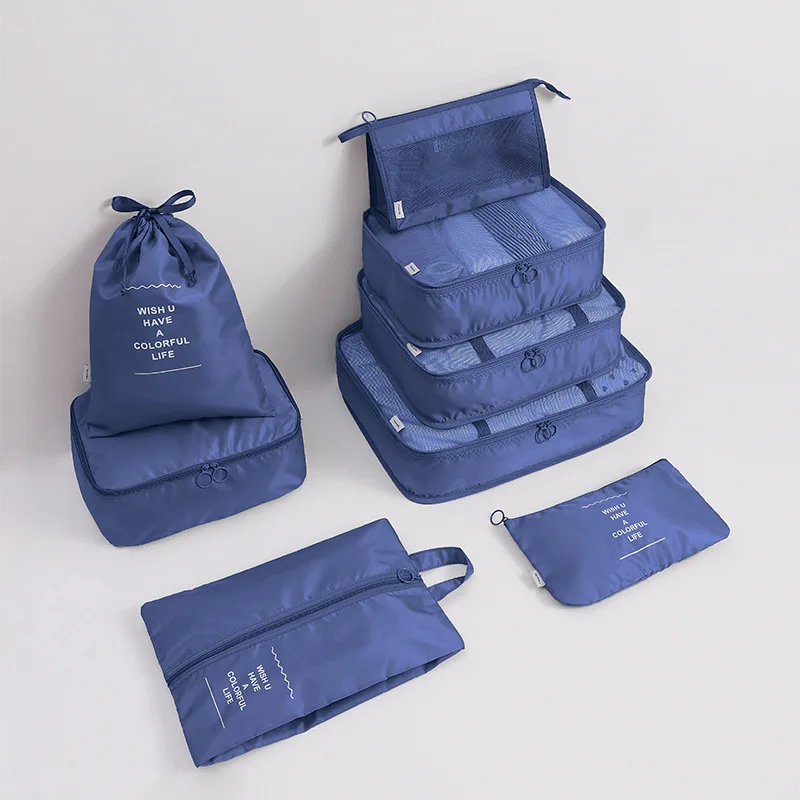 

8Pcs/set Large Capacity Luggage Storage Bags For Packing Cube Clothes Underwear Cosmetic Travel Organizer Bag Toiletries Pouch
