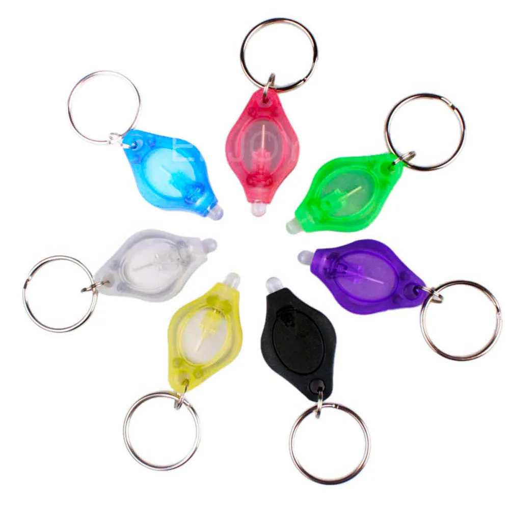 10pcs Mini Bright LED Micro Flahlight Light Keychain Squeeze Light Key Ring Camping Hiking Emergency Light images - 6
