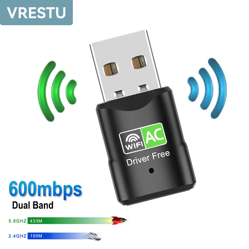 

Mini USB WiFi Adapter 300Mbps Wi-Fi Adapter for PC Desktop USB Ethernet WiFi Dongle 2.4G 5G Network Card Antena Wi Fi Receiver
