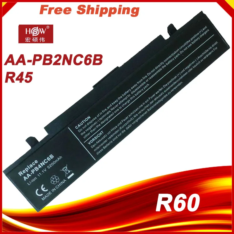 

Laptop Battery For Samsung R60 plus Q210 Q310 R408 R45 R410 R458 R460 R510 R560 NP-P50 NP-P60 NP-R40 R45 R65 R70 R610