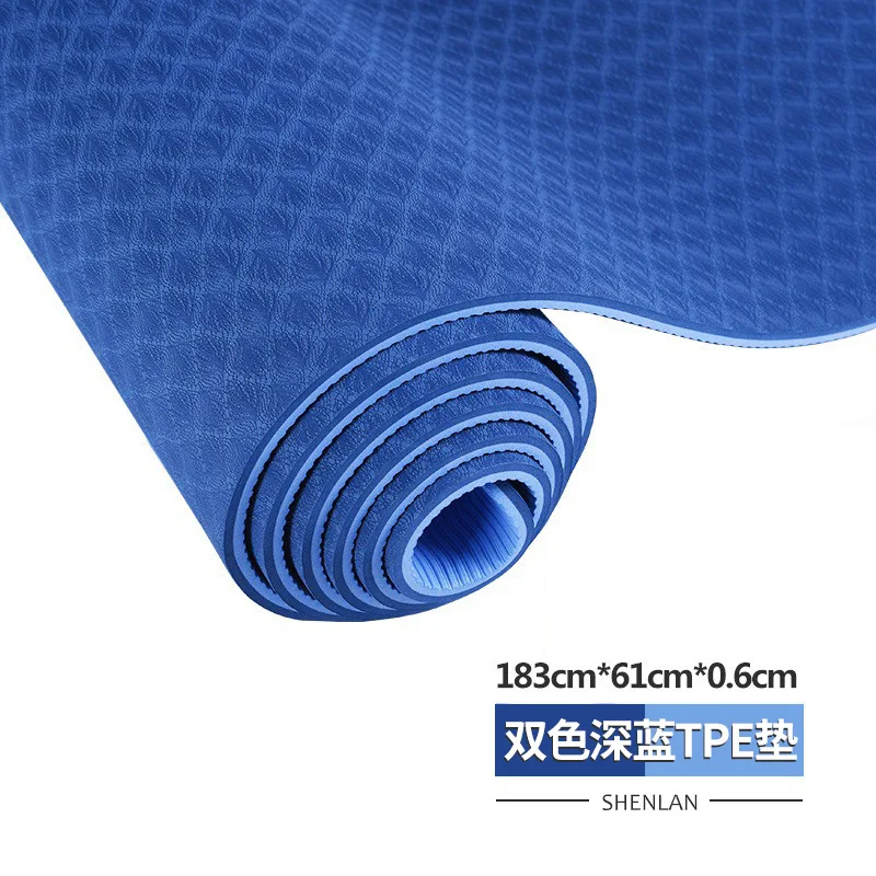 

tpe yoga mat two-color thickening 6mm widening 80cm61 professional non-slip environmental protection