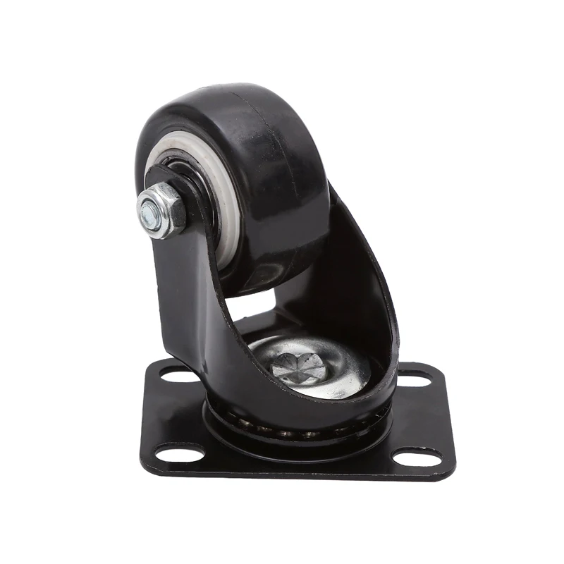 

Caster 1.5 Inch Universal Wheel Black Mute Double Bearing PU Polyurethane Furniture Wheel Luggage Wheel Industrial Wheel