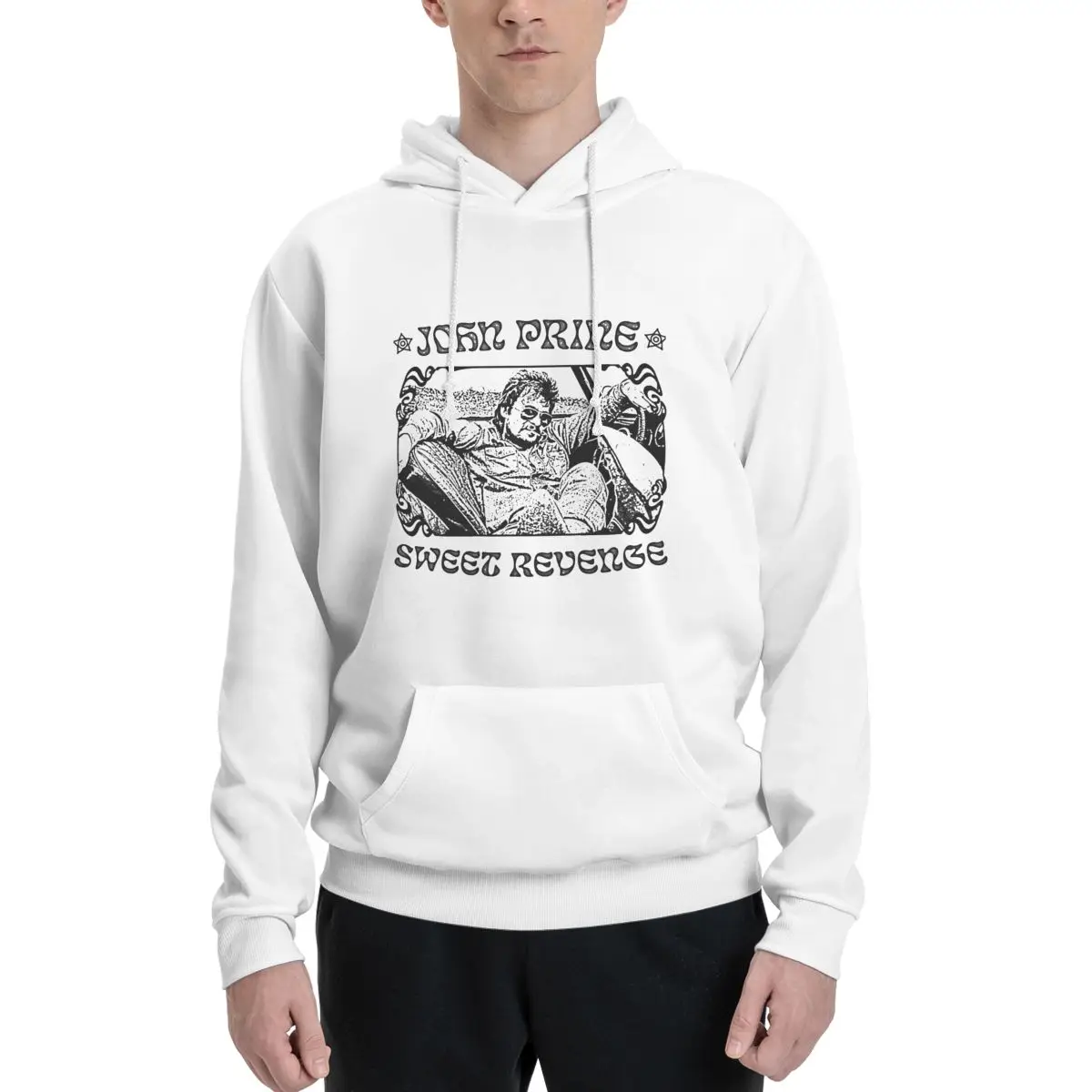 

John Prine Retro 70s Style Polyester Hoodie Men's Women's Sweater Size XXS-3XL