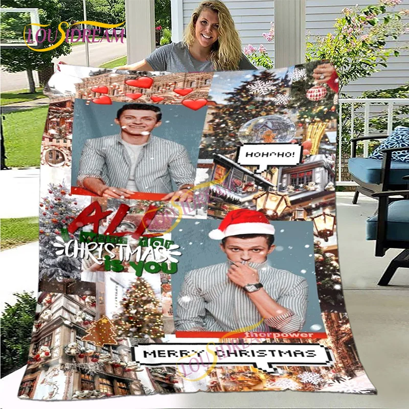 

3D personality Tom Holland fan gift blanket family office picnic warm decoration Thomas Stanley Holland four seasons blanket
