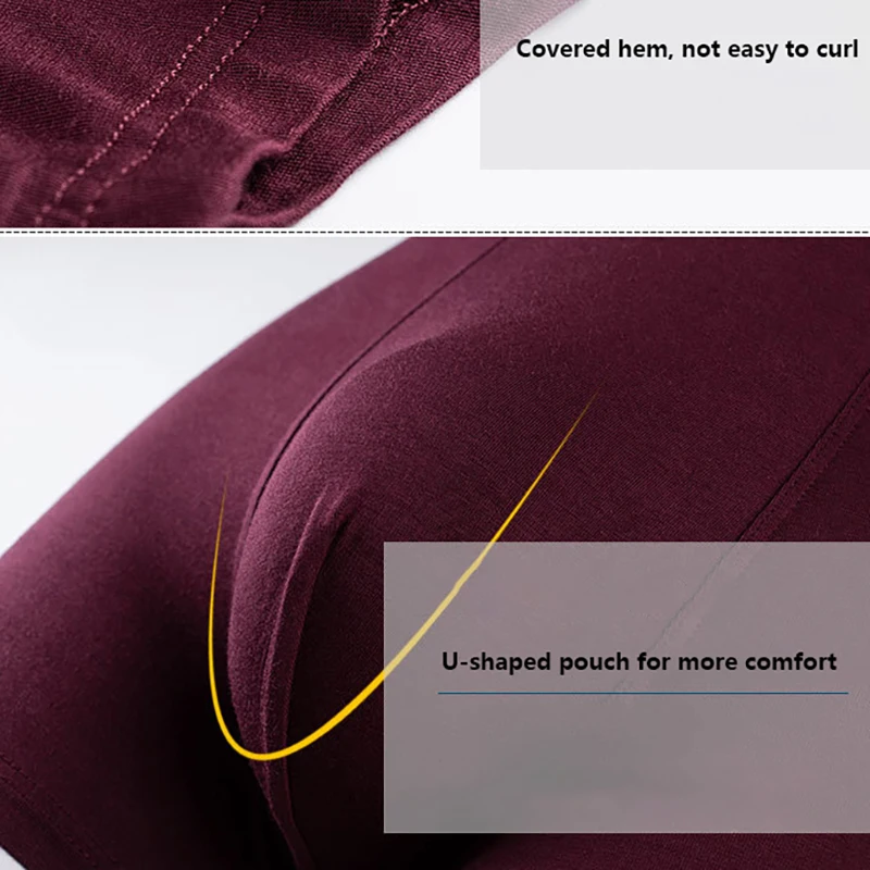 Men's Solid Underwear Modal Boxers Oversized Mens Loose Panties 9XL Plus Size Boxer for Men Large Size Underpants Shorts 4PCS