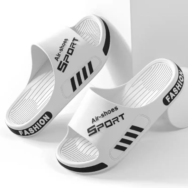 Мужские тапочки для летней уличной одежды модные нескользящие домашние сандалии