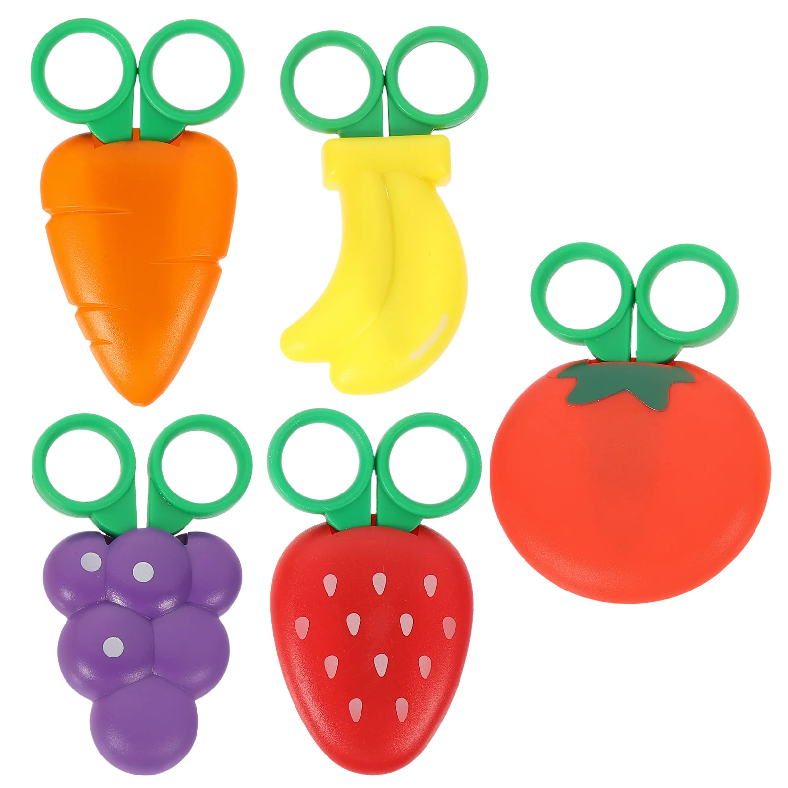 

5 Pcs Fruit Shape Scissors Kids Ages 3-5 2-5 Fridge Whiteboard Food Toddler Cutters Children Magnetic 6-8 Magnets