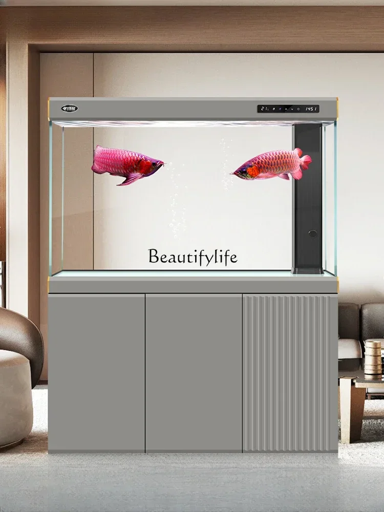 Жилая комната 2024 новый супер белый стеклянный большой аквариум для дома