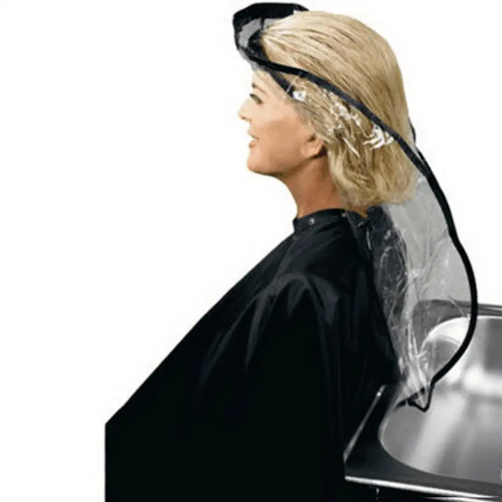 

1pc Waterproof Shampoo Shawl Hair Funnel Shampoo Shawl Patients Elderly Handicapped Funnel Hairdresser Barber Hair Dye Cape