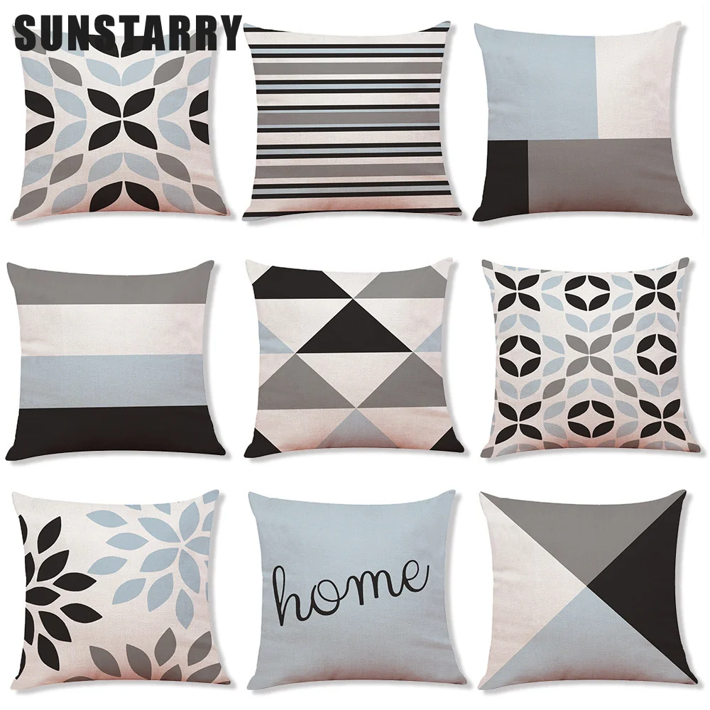 

Warm Geometric Pattern Home Linen Cushion Cover Hemp Pillow Case Car Sofa Home Decor Pillowcase 45x45cm Funda Cojin Cojines